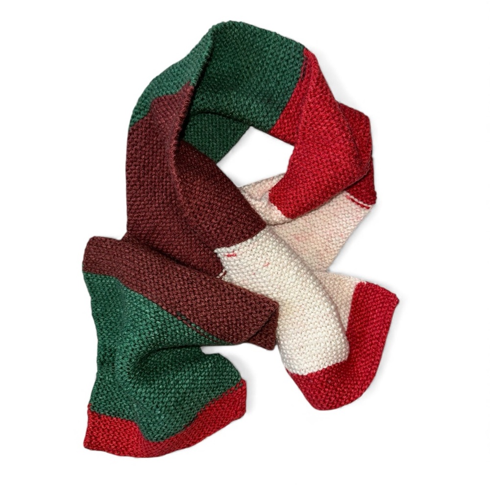 HAND KNIT Holiday Christmas Winter Scarf